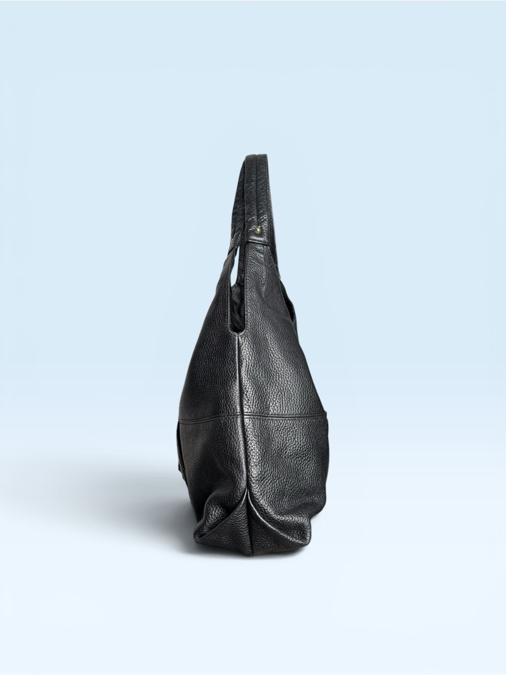 Michael Kors Fulton Black Pebble Leather Hobo Bag - Picture 3 of 10